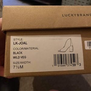 Lucky Brand | Black Joal Open-Toe Leather Pump